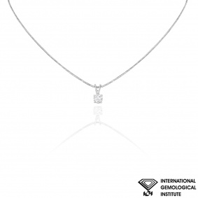 White Gold Round Brilliant Cut Diamond Pendant 0.70ct E/SI1 White Gold Round Brilliant Cut Diamond Pendant 0.70ct E/SI1